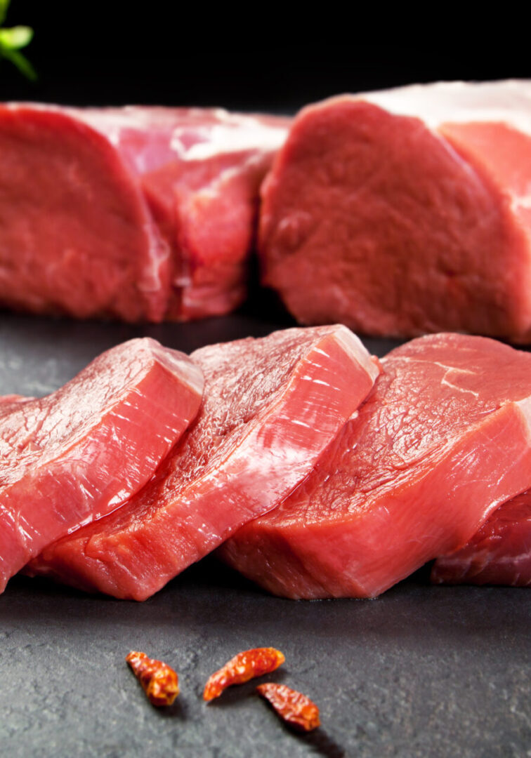 Fresh and raw meat. Sirloin medallions steaks Shane's Meat Market
