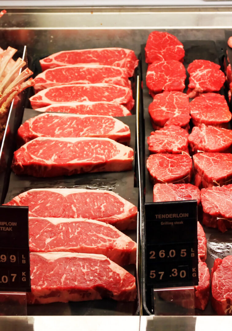 Fresh raw red meat Shane's Meat Market